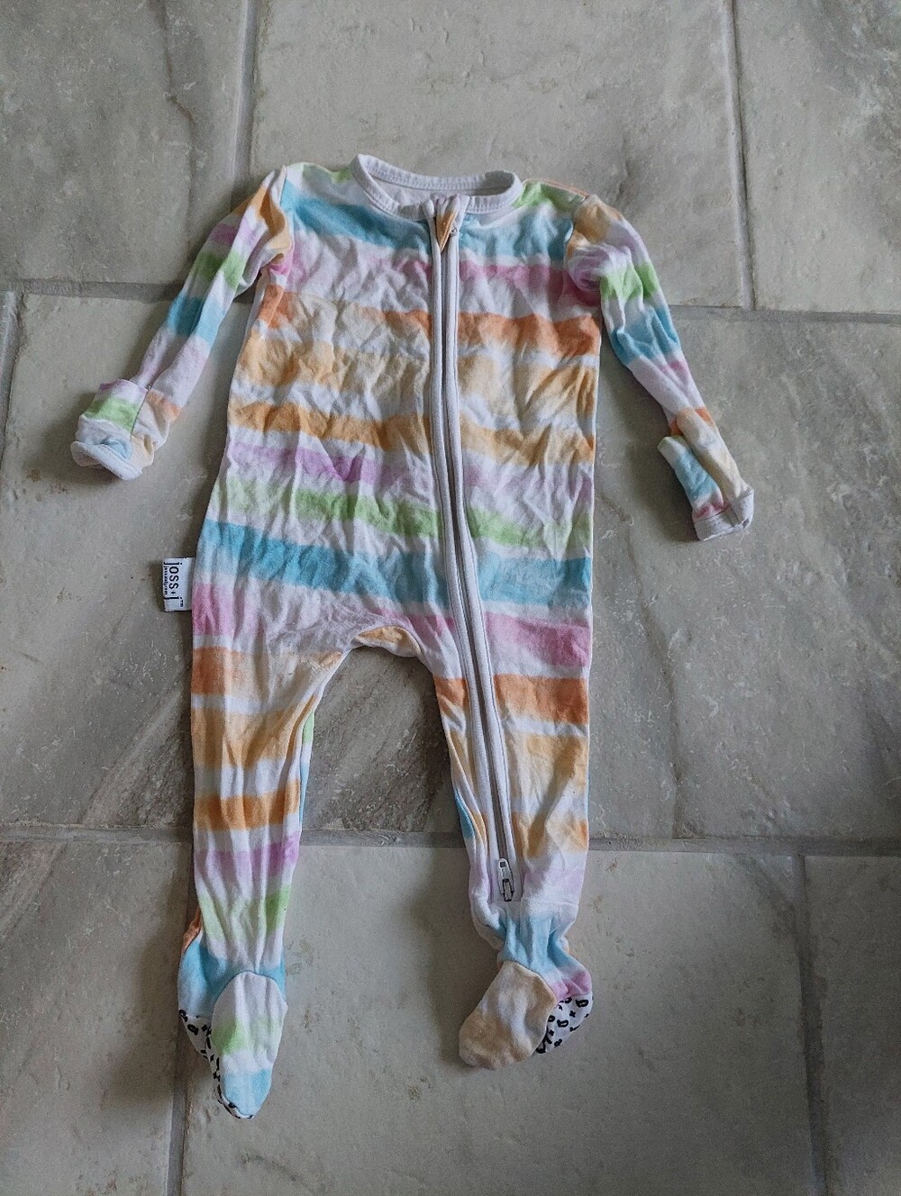 Joss + J Bamboo Zippy Size 0-3 Months Stripes